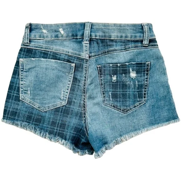 Sincerely Jules High Rise Denim Shorts Distressed Denim Women’s Size 1 New - Picture 3 of 6